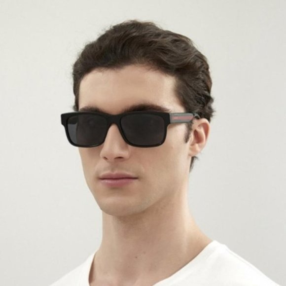 FINAL PRICE NEW GUCCI GG0340S 006 BLACK/MULTICOLOR GREY MENS SUNGLASSES - Picture 9 of 11